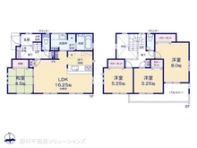 【神奈川県/茅ヶ崎市松が丘】茅ヶ崎市松が丘2丁目 新築一戸建て 間取り図