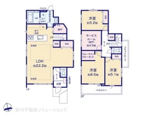 【神奈川県/茅ヶ崎市南湖】茅ヶ崎市南湖6丁目 新築一戸建て 間取り図