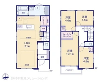 【神奈川県/茅ヶ崎市東海岸南】茅ヶ崎市東海岸南4丁目 新築一戸建て 間取り図