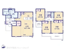 【神奈川県/藤沢市本藤沢】藤沢市本藤沢2丁目 新築一戸建て 間取り図