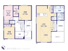 【神奈川県/藤沢市鵠沼松が岡】藤沢市鵠沼松が岡2丁目 新築一戸建て 間取り図