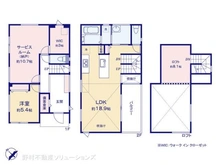 【神奈川県/藤沢市鵠沼海岸】藤沢市鵠沼海岸7丁目 新築一戸建て 間取り図
