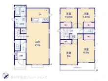 【神奈川県/藤沢市亀井野】藤沢市亀井野1丁目 新築一戸建て 間取り図