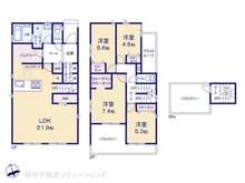 【神奈川県/藤沢市片瀬山】藤沢市片瀬山5丁目 新築一戸建て 間取り図