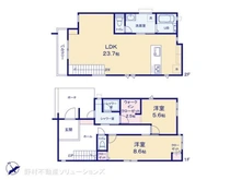 【神奈川県/藤沢市鵠沼海岸】藤沢市鵠沼海岸3丁目 新築一戸建て 間取り図