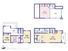 【神奈川県/藤沢市鵠沼海岸】藤沢市鵠沼海岸4丁目 新築一戸建て 間取り図