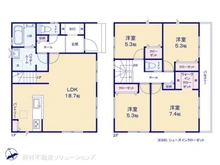【神奈川県/藤沢市白旗】藤沢市白旗4丁目 新築一戸建て 間取り図