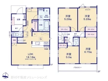【神奈川県/茅ヶ崎市東海岸南】茅ヶ崎市東海岸南6丁目 新築一戸建て 間取り図