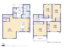 【神奈川県/藤沢市本藤沢】藤沢市本藤沢2丁目 新築一戸建て 間取り図