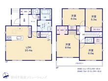 【神奈川県/藤沢市白旗】藤沢市白旗4丁目 新築一戸建て 間取り図