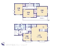 【神奈川県/茅ヶ崎市常盤町】茅ヶ崎市常盤町 新築一戸建て 間取り図