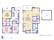 【神奈川県/茅ヶ崎市松が丘】茅ヶ崎市松が丘2丁目 新築一戸建て 間取り図