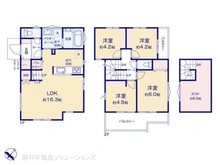 【神奈川県/藤沢市鵠沼藤が谷】藤沢市鵠沼藤が谷4丁目 新築一戸建て 間取り図