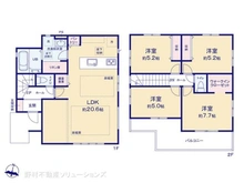【神奈川県/藤沢市片瀬】藤沢市片瀬4丁目 新築一戸建て 間取り図