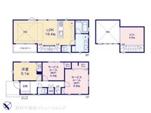 【神奈川県/藤沢市鵠沼松が岡】藤沢市鵠沼松が岡4丁目 新築一戸建て 間取り図