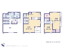 【神奈川県/茅ヶ崎市本宿町】茅ヶ崎市本宿町 新築一戸建て 間取り図