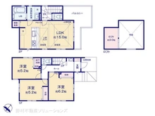 【神奈川県/藤沢市鵠沼海岸】藤沢市鵠沼海岸3丁目 新築一戸建て 間取り図