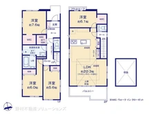 【神奈川県/藤沢市片瀬山】藤沢市片瀬山5丁目 新築一戸建て 間取り図