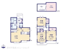 【東京都/西東京市北原町】西東京市北原町2丁目 新築一戸建て 間取り図