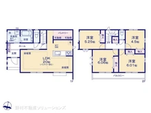 【東京都/西東京市富士町】西東京市富士町6丁目 新築一戸建て 間取り図