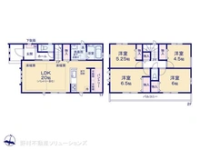 【東京都/西東京市富士町】西東京市富士町6丁目 新築一戸建て 間取り図