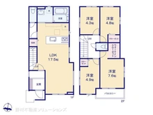 【東京都/三鷹市牟礼】三鷹市牟礼5丁目 新築一戸建て 間取り図