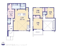 【東京都/武蔵野市境南町】武蔵野市境南町1丁目 新築一戸建て 間取り図