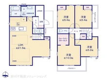 【東京都/三鷹市井口】三鷹市井口4丁目 新築一戸建て 間取り図