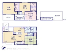 【東京都/練馬区関町南】練馬区関町南2丁目 新築一戸建て 間取り図
