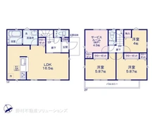 【東京都/三鷹市大沢】三鷹市大沢5丁目 新築一戸建て 間取り図