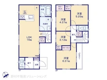 【東京都/三鷹市大沢】三鷹市大沢5丁目 新築一戸建て 間取り図