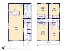 【東京都/調布市深大寺東町】調布市深大寺東町1丁目 新築一戸建て 間取り図