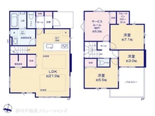 【東京都/調布市深大寺東町】調布市深大寺東町3丁目 新築一戸建て 間取り図