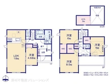 【東京都/稲城市東長沼】稲城市東長沼 新築一戸建て 間取り図