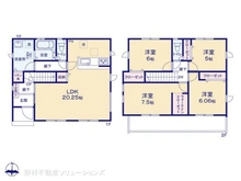 【東京都/稲城市百村】稲城市百村 新築一戸建て 間取り図
