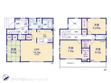【東京都/調布市飛田給】調布市飛田給2丁目 新築一戸建て 間取り図