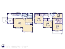 【東京都/稲城市坂浜】稲城市坂浜 新築一戸建て 間取り図