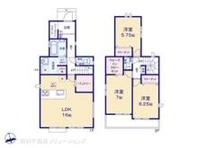 【東京都/調布市国領町】調布市国領町5丁目 新築一戸建て 間取り図