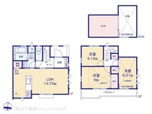 【東京都/調布市西つつじケ丘】調布市西つつじケ丘4丁目 新築一戸建て 間取り図
