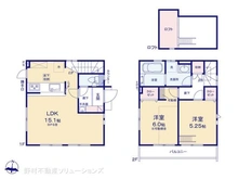 【東京都/調布市多摩川】調布市多摩川3丁目 新築一戸建て 間取り図