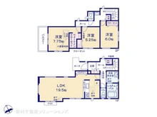 【東京都/調布市富士見町】調布市富士見町1丁目 新築一戸建て 間取り図