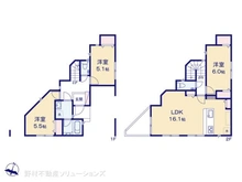 【東京都/調布市富士見町】調布市富士見町3丁目 新築一戸建て 間取り図