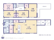 【東京都/調布市調布ケ丘】調布市調布ケ丘4丁目 新築一戸建て 間取り図