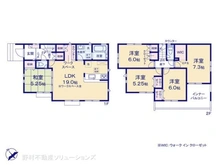 【東京都/稲城市平尾】稲城市平尾4丁目 新築一戸建て 間取り図