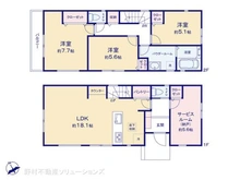 【神奈川県/川崎市麻生区片平】川崎市麻生区片平3丁目 新築一戸建て 間取り図