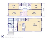 【神奈川県/川崎市麻生区片平】川崎市麻生区片平3丁目 新築一戸建て 間取り図