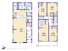 【神奈川県/川崎市多摩区寺尾台】川崎市多摩区寺尾台1丁目 新築一戸建て 間取り図