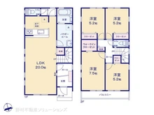 【東京都/稲城市平尾】稲城市平尾4丁目 新築一戸建て 間取り図