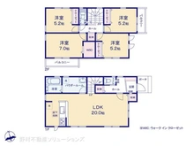 【東京都/稲城市平尾】稲城市平尾4丁目 新築一戸建て 間取り図