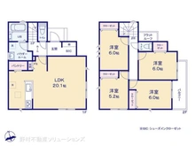 【神奈川県/川崎市麻生区東百合丘】川崎市麻生区東百合丘1丁目 新築一戸建て 間取り図